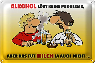 Produktbild von Blechschild Spruch 30x20cm löst keine Probleme