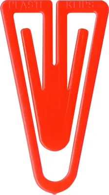 Produktbild von Büroklammern Plastiklips 60mm VE=10x100 Stück hellrot