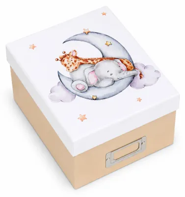 Produktbild von Baby Bear Erinnerungsbuch Fotobuch Fotobox Erinnerungsbuch - Farbe: Elefant & Giraffe | Format: 700 Fotobox