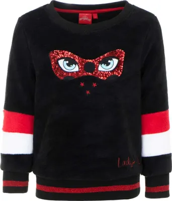 Produktbild von Miraculous Ladybug Pullover Sweater mit Pailletten – Schwarz / 104