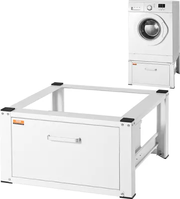 Produktbild von VEVOR Wäscheständer, 711,2 x 685,8 x 363,22 mm, Standplattform für Waschmaschine und Trockner, universelle Passform, 299,4 kg Kapazität, robuste, Basis für Waschmaschine