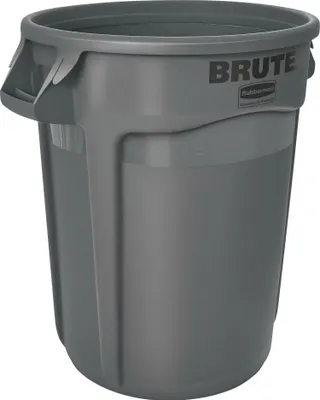 Produktbild von Rubbermaid 2632 BRUTE, 121,1 l, Rund, Lineares Polyethylen mit niedriger Dichte (LLDPE), Grau, Manuell, NSF, UV