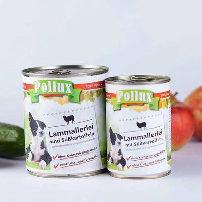 Produktbild von Pollux Nassfutter Hundefutter Lamm & Süßkartoffel für Hunde 400g Dose