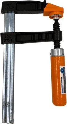 Produktbild von Schraubzwinge 250/100 Vollprofil-Stahlschiene 27x7 mm