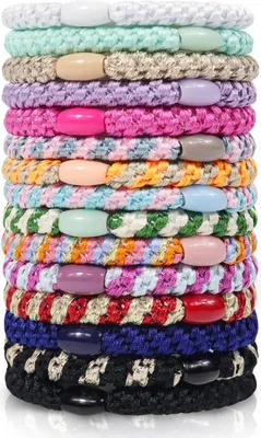 Immagine prodotto di confezione da 15 fascette elastiche per capelli da donna - Per capelli spessi e ricci