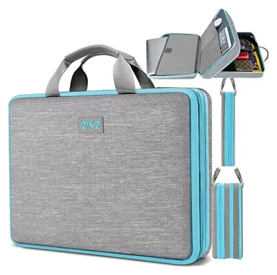 Image de Sacoche pour ordinateur portable Solidchoice, avec plusieurs compartiments, pour ordinateurs portables de 11,6 à 16 pouces