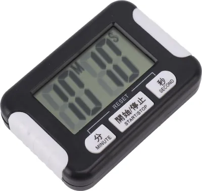 Image de Minuterie numérique multifonctionnelle portable facile à utiliser avec alarme et compte à rebours pour la cuisine, couleur noire