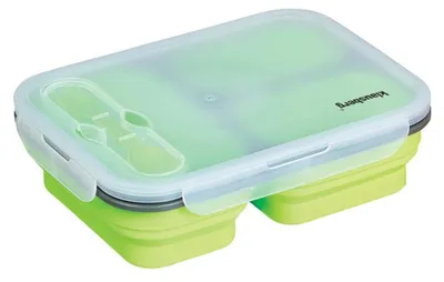Obrázek produktu pro Klausberg Silikonová skládací dóza Klausberg, 1100 ml Barva: zelená