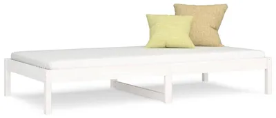 Obrázek produktu pro vidaXL Denní postel bez matrace bílá 90x200 cm borovicový masiv