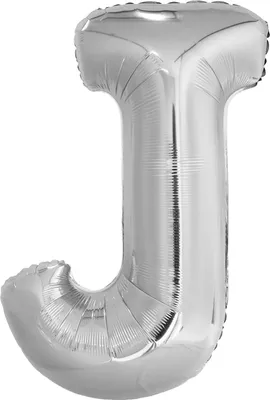 Produktbild von Buchstabe J Folienballon in Silber 86cm
