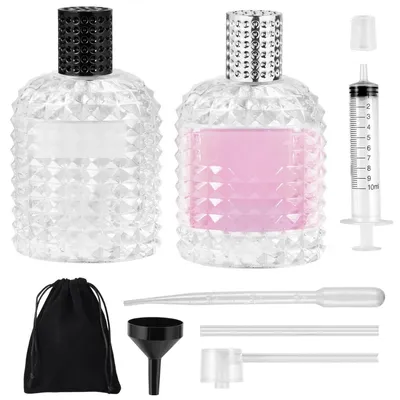 Immagine prodotto di Flaconi ricaricabili per profumo, capacità 100 ml, confezione da 2, con accessori