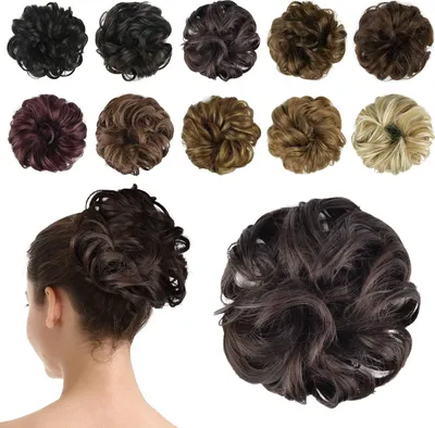 Image de BARSDAR postiche chignon Chignon ondulé Queue de cheval
