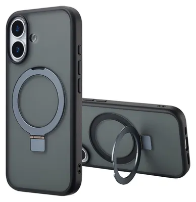 Imagen del producto de Funda con anillo y soporte con MagSafe para Apple iPhone 17 - Negro