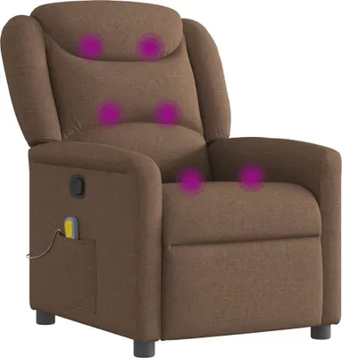 Produktbild von vidaXL Massagesessel Braun Stoff