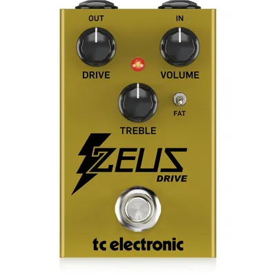 Produktbild von TC Electronic ZEUS DRIVE OVERDRIVE Legendäres dynamisches Pedal de Boost de Overdrive con Schalter FAT Mod und Bypass con optionaler Buffer con