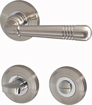 Produktbild von Türbeschlag 1661 Helena R WC Nickelmatt Türdrücker Türklinke Türgriffe