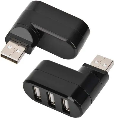 Obrázek produktu pro Kompaktní rozbočovač USB 2.0, 3 porty, černý, pro notebook