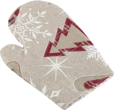 Produktbild von Küchenhandtuch - 28x18 cm - Beige,Rot