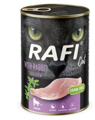 Produktbild von RAFI Cat Adult with rabbit - nassfutter für Katzen - 400g