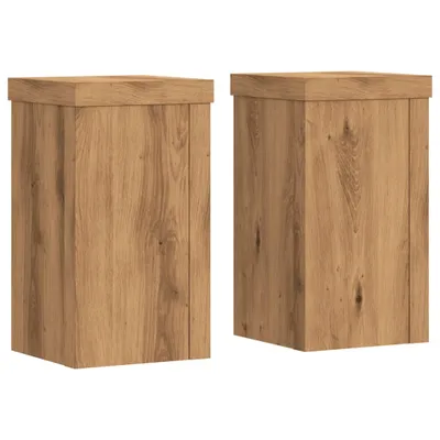 Produktbild von Pflanzenständer 2 Stk. Artisan-Eiche 10x10x18 cm Holzwerkstoff