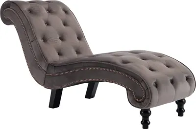 Obrázok produktu pre vidaXL Chaiselongue Grau Samt
