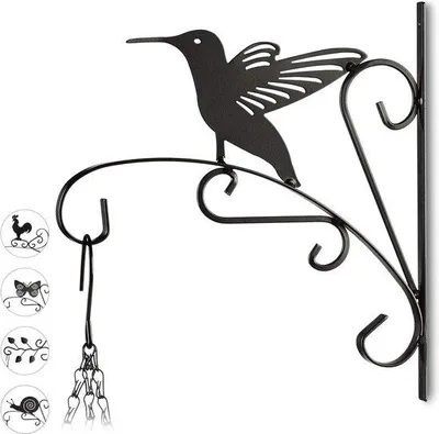 Immagine prodotto di Decorazione da giardino in metallo 30x275x2 cm, nero, porta-fiori – decorazione da parete unica