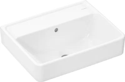 Produktbild von hansgrohe Xanuia Q Handwaschbecken, ohne Hahnloch, mit Überlauf, 500 × 390 mm, weiß glänzend, 60232450
