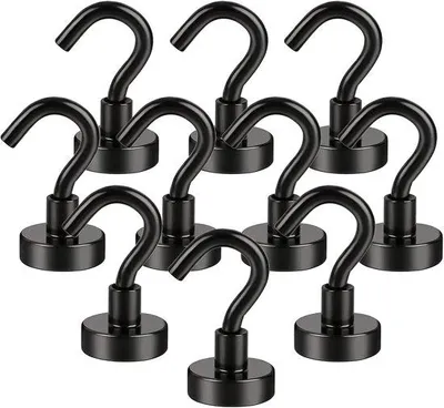 Produktbild von Sterne Magneten - 10 Stück - Extra starke Traceless Opbewahrungsmagneten - Schwarz für Küche, Badezimmer, Schlafzimmer, Garage, Schränke, Schlüsselhalter