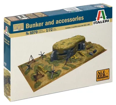 1:72 WWII Bunker & Zubehör Modellbausatz