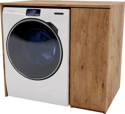 Image de MRBLS_HOME Armoire pour machine à laver 96X88,5X62 Armoire pour machine à laver - Minimaliste Armoire pour machine à laver ou sèche-linge (Rétro)