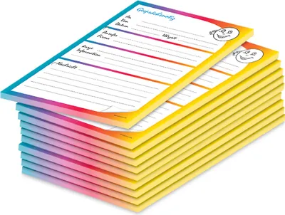 Produktbild von PRICARO Telefonnotizblock, A5 gelocht, bunt, 10 Stück