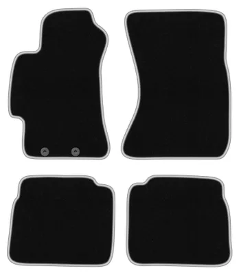 Imagen del producto de Alfombrillas de moqueta para Subaru Outback III 2003-2009 (familiar/sedán) – juego de 4 piezas, negro/plata, a medida – Wielganizator CARLUX