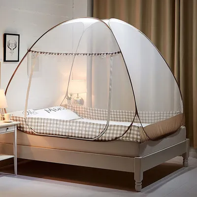Produktbild von Moskitonetz Bett, Faltbares Bett-Moskitonetz, Tragbares Reise-moskitonetz, Doppeltür-Moskito-Campingzelt