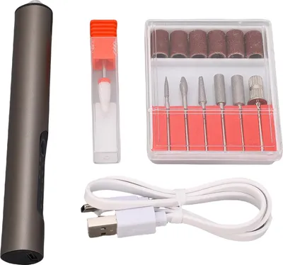 Produktbild von Akku-Rotationswerkzeug-Set mit 3 Geschwindigkeiten, geräuscharm, wiederaufladbar, mit LED-Licht zum Gravieren und Polieren