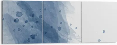 Produktbild von Bild auf Leinwand - Leinwandbild - 3 Teile - Blau Weiß Hintergrund - 150x50cm - Wand Bild - Wanddeko - Wandbilder - Leinwanddruck - Bilder - Wanddekoration - Leinwand bilder - Wandbild - CA150x50-5088