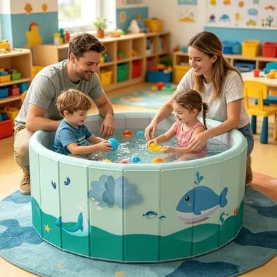 Produktbild von Nicht aufblasbarer PVC-Pool – Kinderbecken für Hunde, Familien, Erwachsene und Haustiere im Garten, im Außenbereich, im Sommer, auf der Terrasse und im Zentrum