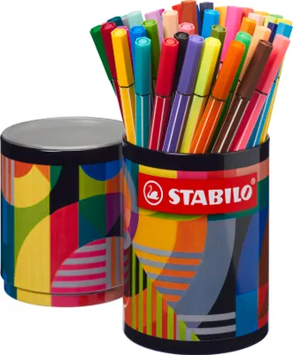 Produktbild von STABILO Premium-Filzstift - Pen 68 - ARTY - 45er Metalldose - 45 verschiedene Farben