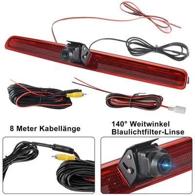 Obrázok produktu pre Zadná kamera AHD720P s 3. brzdovým svetlom pre VW T5 Bus, Transporter, Multivan, Caravelle (2003–2015)