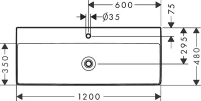 Obrázek produktu pro HANSGROHE 61108450 Umyvadlo Xelu Q 1200x480mm