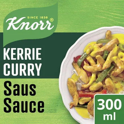 Image de Knorr Pak Kerriesaus 300g – Sauce curry épicée pour viande, légumes et riz