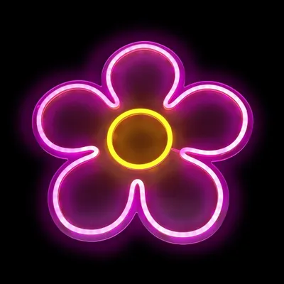 Image de Lampe néon LED pour enfants, modèle "Fleur"