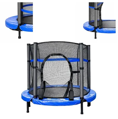 Produktbild von Chipolino Kindertrampolin Up und Down 140cm Sicherheitsnetz Gummibänder bis 27kg blau