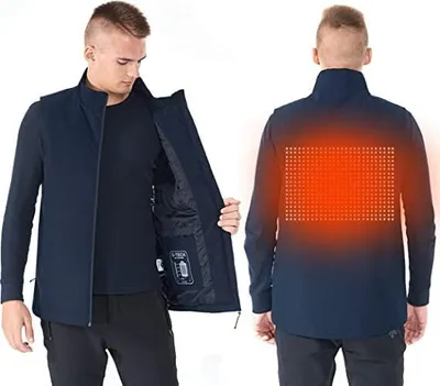 Produktbild von COSTWAY Beheizbare Weste Uni, Beheizbare Jacke für Herren und Damen, Heizweste mit 4 Einstellbaren Temperaturen