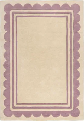 Zdjęcie produktu dla 160x230 cm Ręcznie tuftowany dywan Lois Scallop Purple