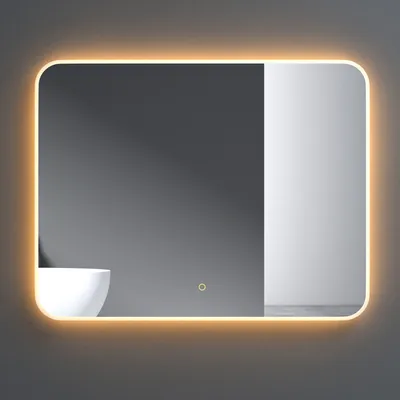 Produktbild von doporro Design LED-Spiegel Wandspiegel 90x70cm Badezimmerspiegel Beschlagfrei 5 mm Glas durch Antifog-Schicht LED-Spiegel-03