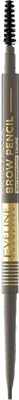 Produktbild von Eveline Cosmetics Micro Precise Brow Pencil – langanhaltender, wasserfester Augenbrauenstift, Farbton 01 taupe