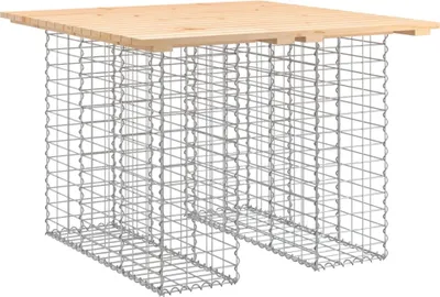 Obrázek produktu pro vidaXL Gabionový zahradní stůl 100x102x72 cm z masivního borovicového dřeva
