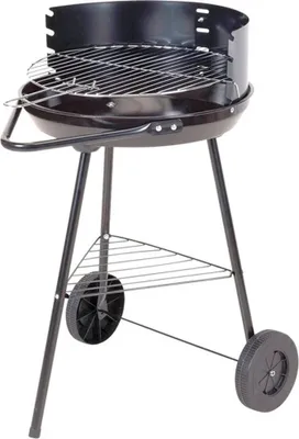 Produktbild von Metall Holzkohle Grill Rundgrill Grillwagen 70cm Standgrill Gartengrill Garten