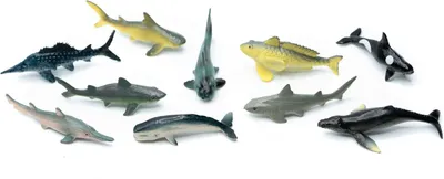 Produktbild von 10x kleine Fische Set Figuren Miniblings Aufstellfiguren Meer Ozean Wal Hai