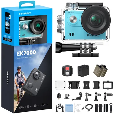 Productafbeelding van Sainlogic Actiekamera EK7000, 4K sportactiekamera, 170° ultrabreedbeeld, HD